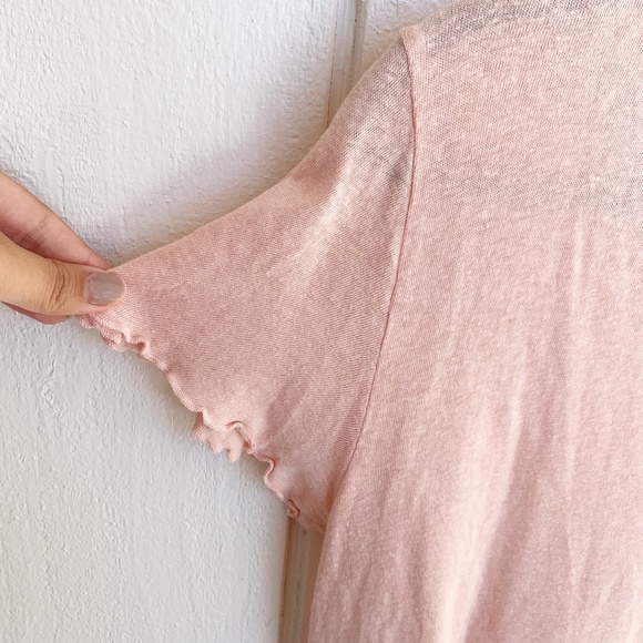 Anthropologie Deletta Pink Short Sleeve Top XS - Picture 6 of 6